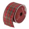 Northlight 2.5 in. x 10 Yards Red & Green Stripe Wired Christmas Craft Ribbon
